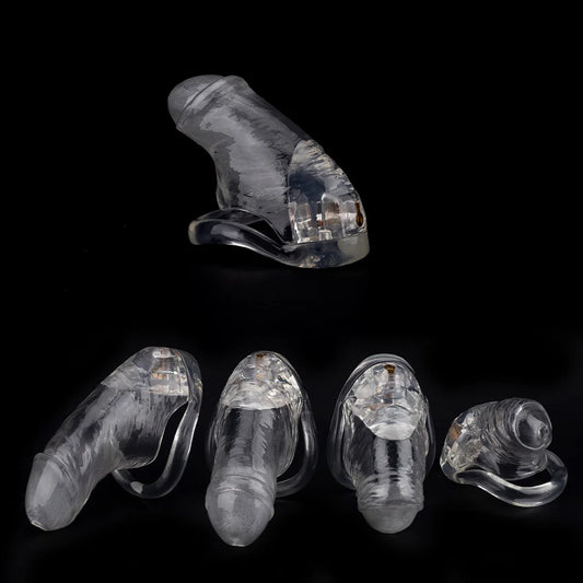 Lightweight Transparent Chastity Cage (3 rings)