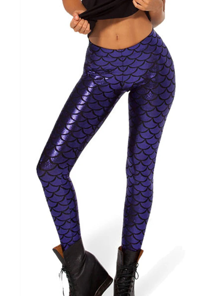 Shiny Fish Scale Leggings