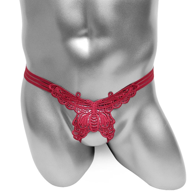 Open Crotch Butterfly Sissy Thong