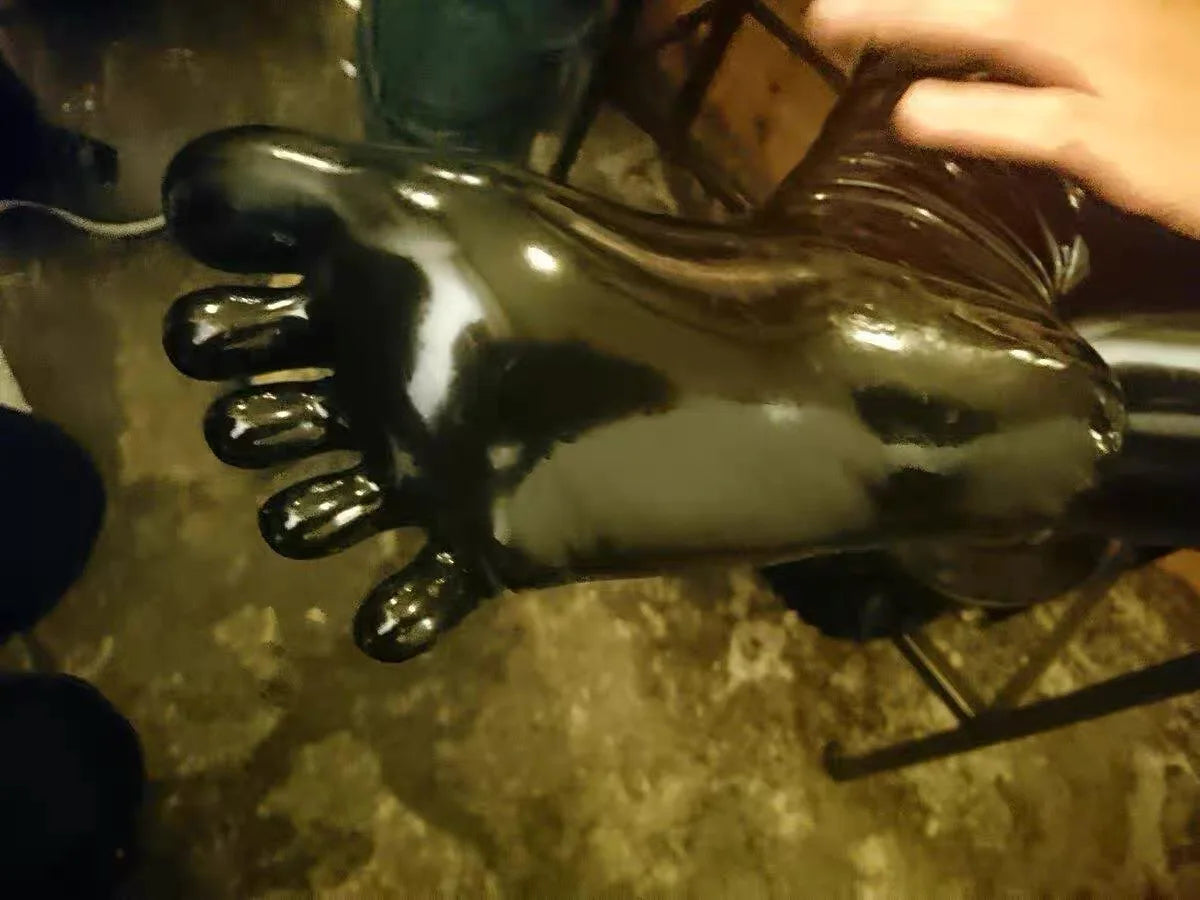 Black Latex Socks