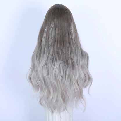 Silver Gray Gradient Crossdressing Wig