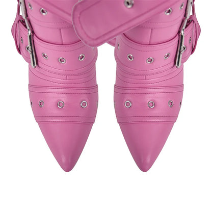 Buckle Strap Crossdressing Boots