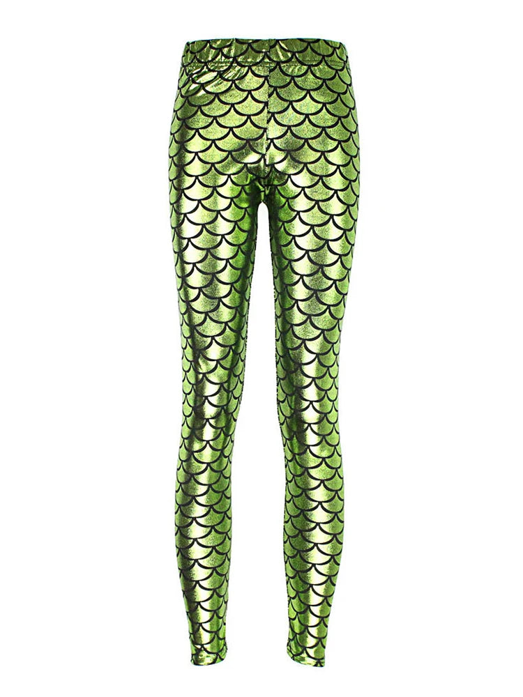 Shiny Fish Scale Leggings