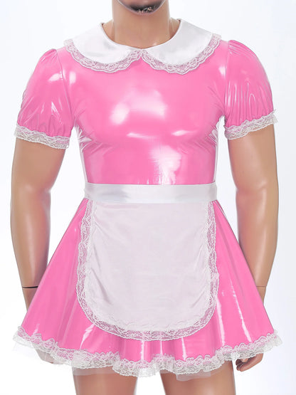 Sissy Maid Latex Dress With Apron