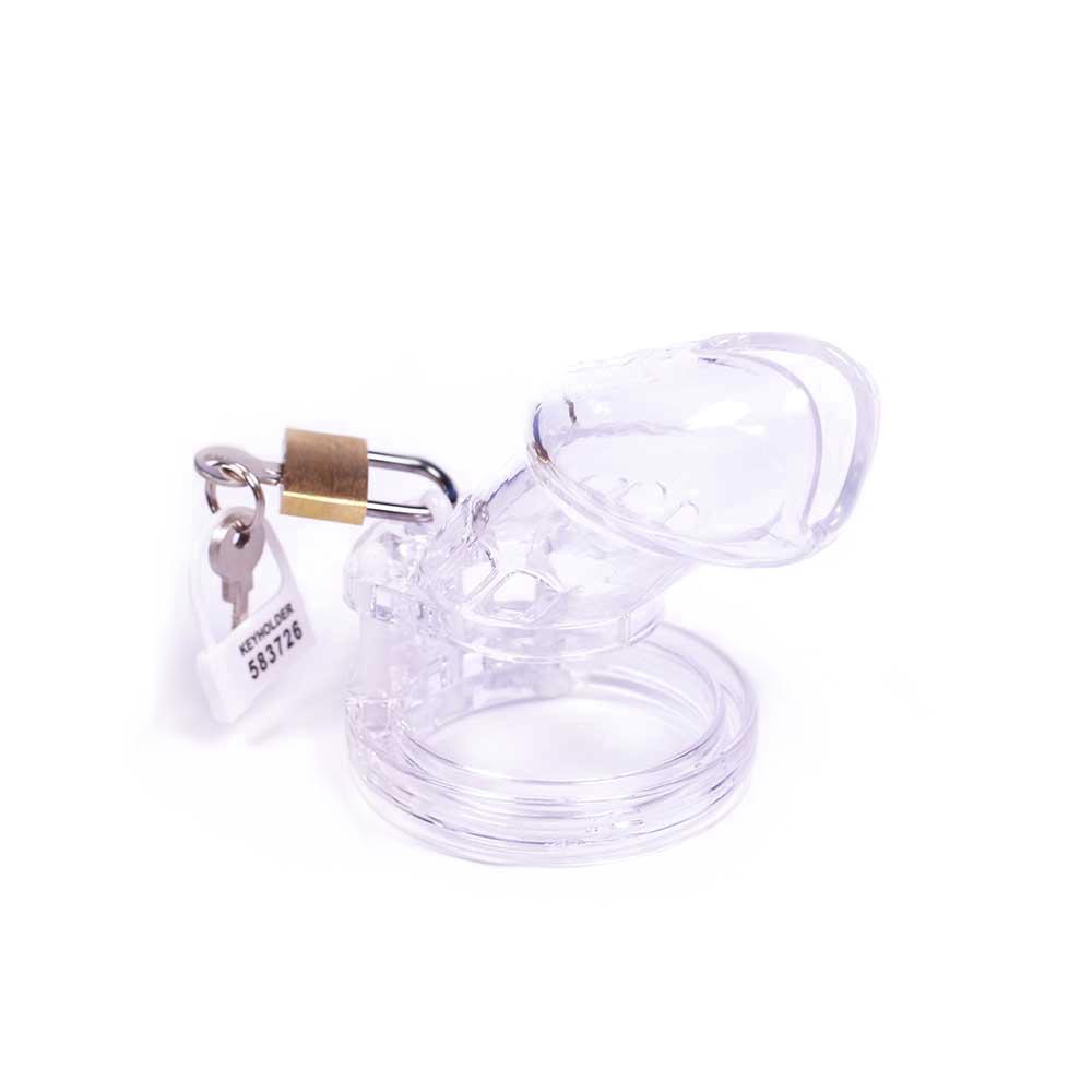 Plastic Chastity Cage 3.35 inches and 3.94 inches long