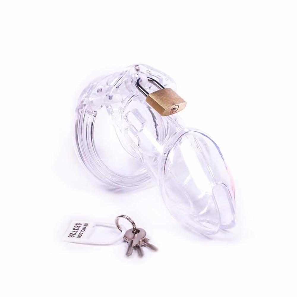 Plastic Chastity Cage 3.35 inches and 3.94 inches long