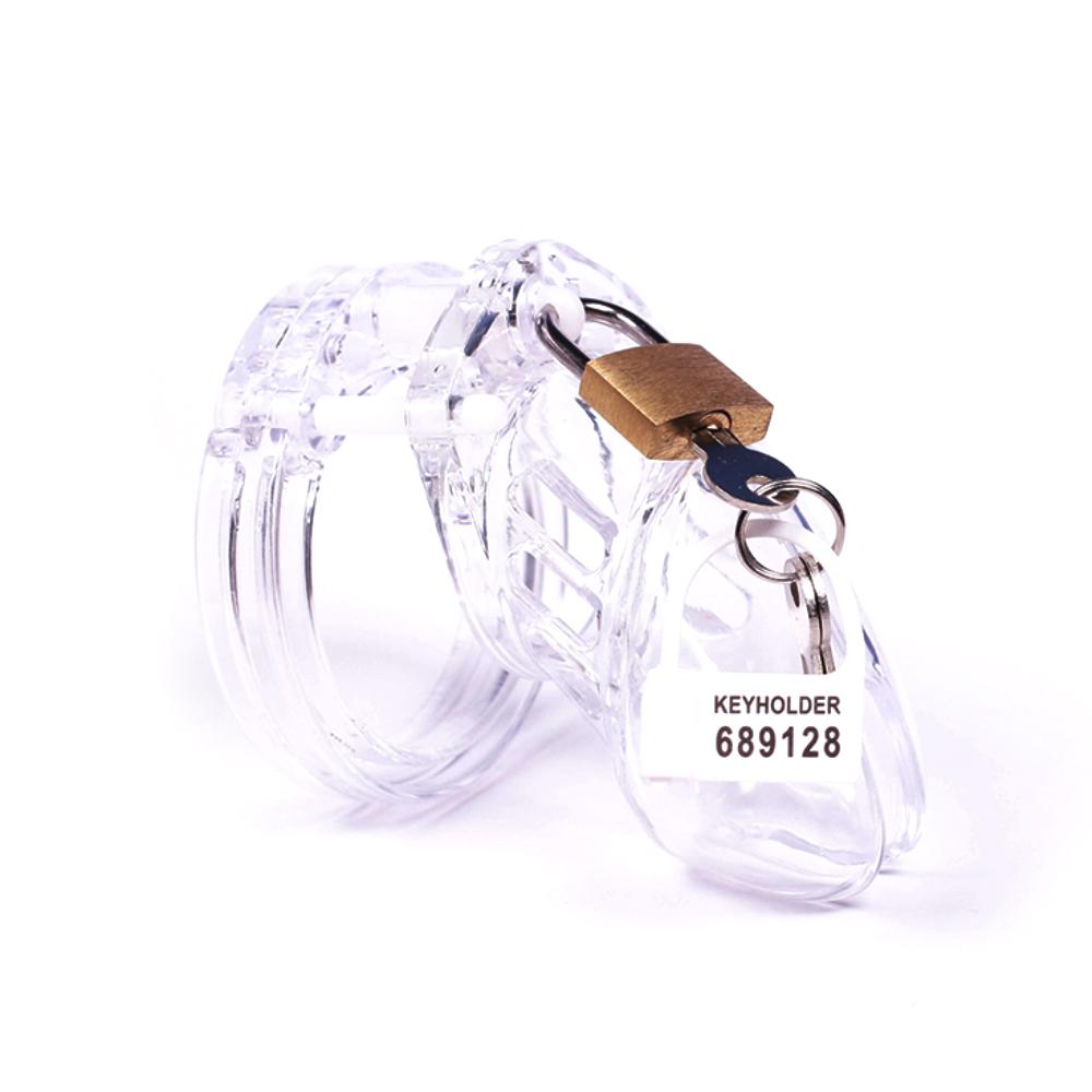 Plastic Chastity Cage 3.35 inches and 3.94 inches long