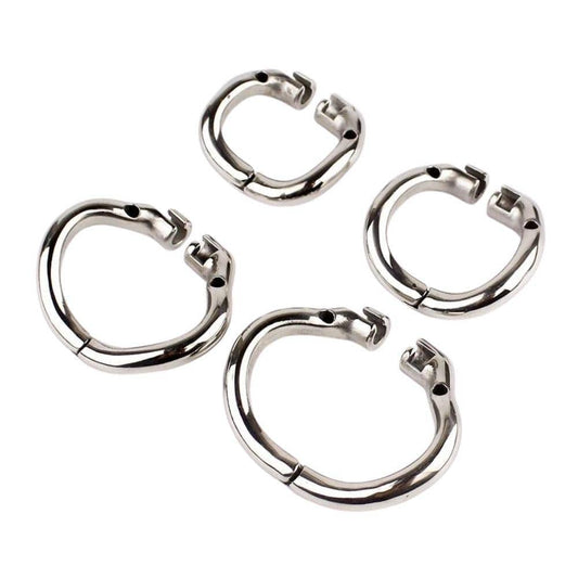 Hinged Cage Ring Accessory Ring for Not Getting Off Metal Chastity Device