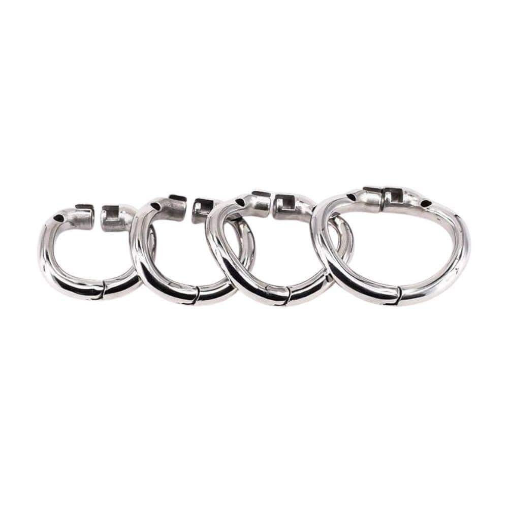 Hinged Cage Ring Accessory Ring for Not Getting Off Metal Chastity Device