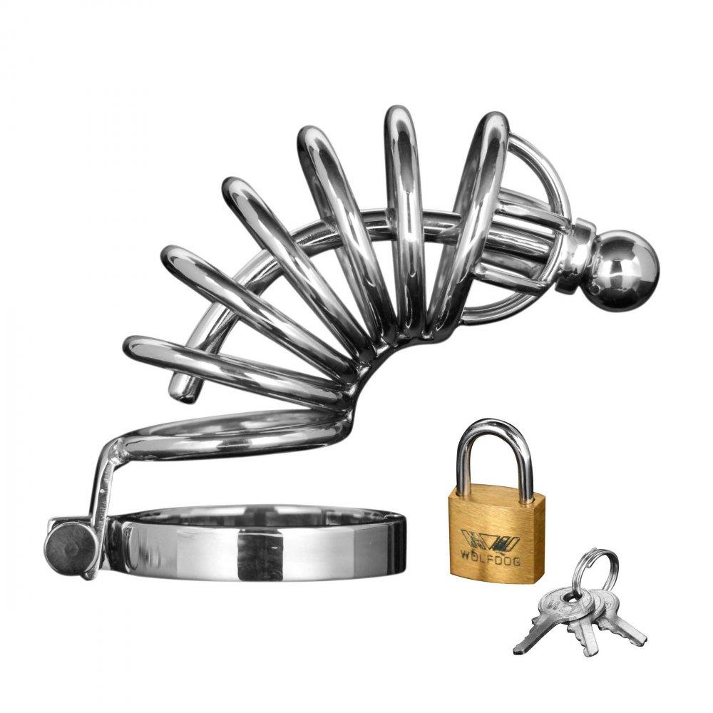 Asylum 6 Rings Locking Chastity Cage