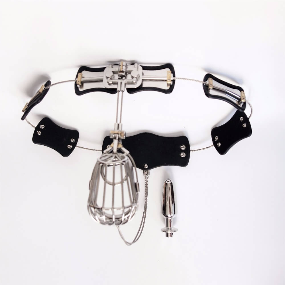 Adjustable Stainless Steel Male Chastity Belt