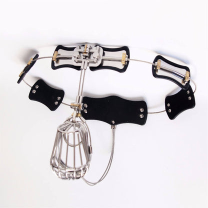 Adjustable Stainless Steel Male Chastity Belt