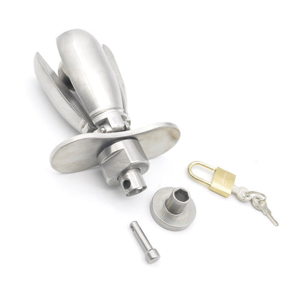 Metal Anal Expander Locking Butt Plug