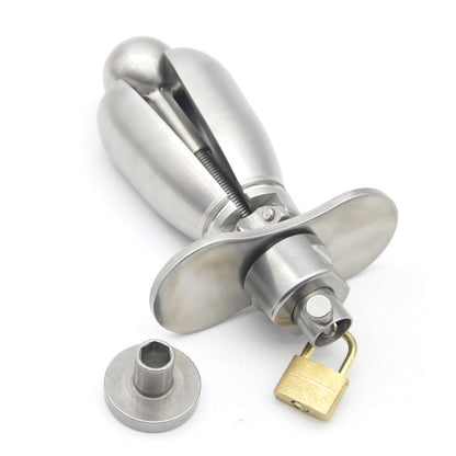 Metal Anal Expander Locking Butt Plug