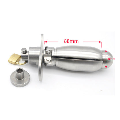 Metal Anal Expander Locking Butt Plug