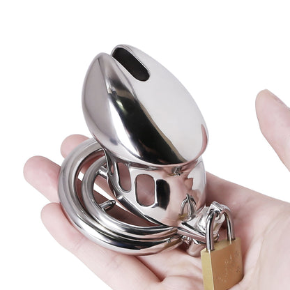 BDSM Stainless Steel Chastity Device With Spike Ring