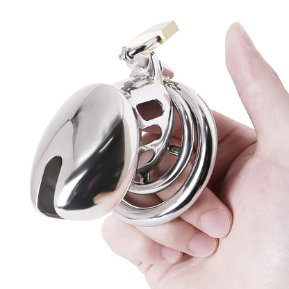 BDSM Stainless Steel Chastity Device With Spike Ring