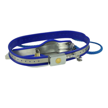 Blue Female Stainless Steel Y-Shaped Chastity Belt