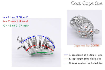 CC75 Bondage Cock Cage with Male Chastity Belt