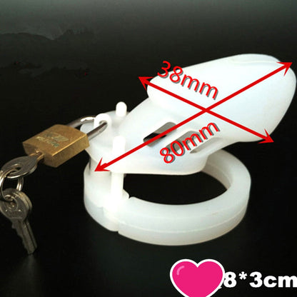 CB6000 White Soft Silicone Chastity Cage