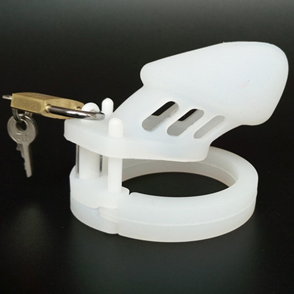 CB6000 White Soft Silicone Chastity Cage