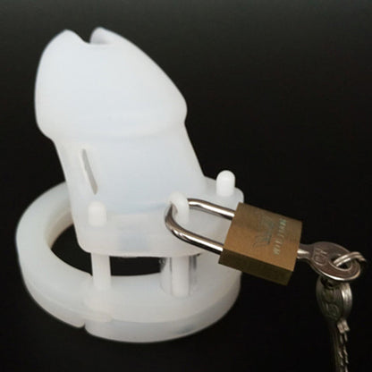 CB6000 White Soft Silicone Chastity Cage