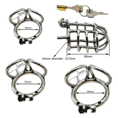 CC32 New stainless steel male chastity device