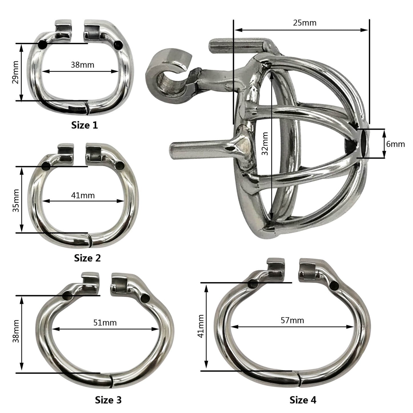 CC34 Ergonomic Stainless Steel Stealth Lock Male Chastity Device