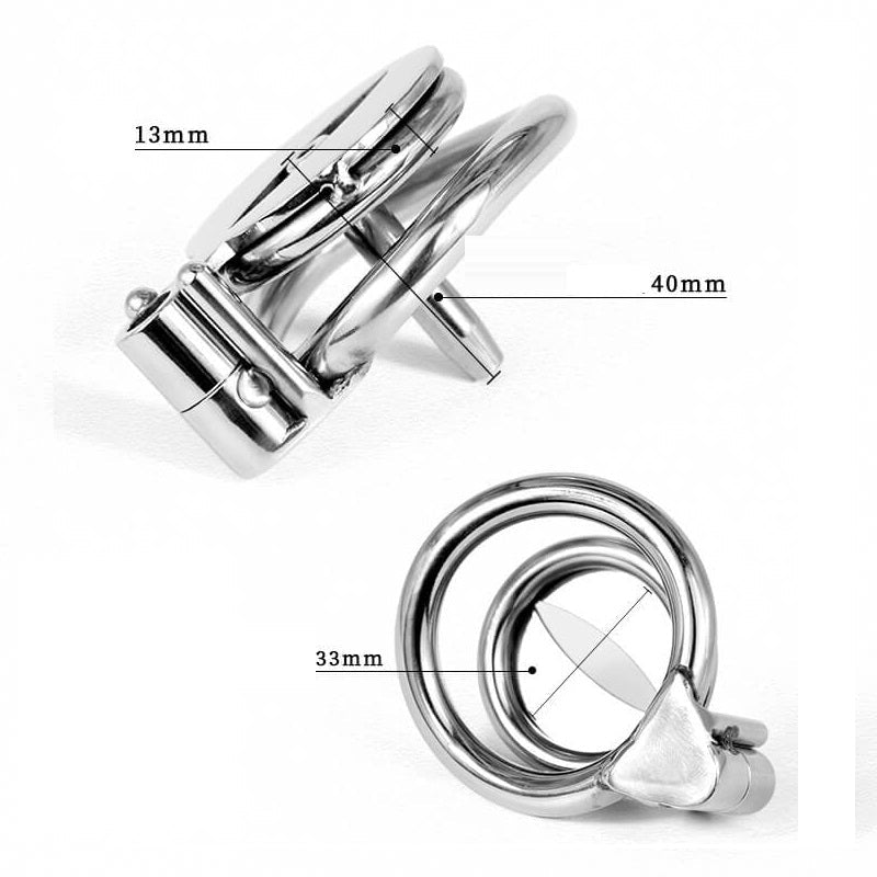 CC71 Stainless Steel Flat Chastity Cage