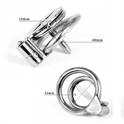 CC71 Stainless Steel Flat Chastity Cage