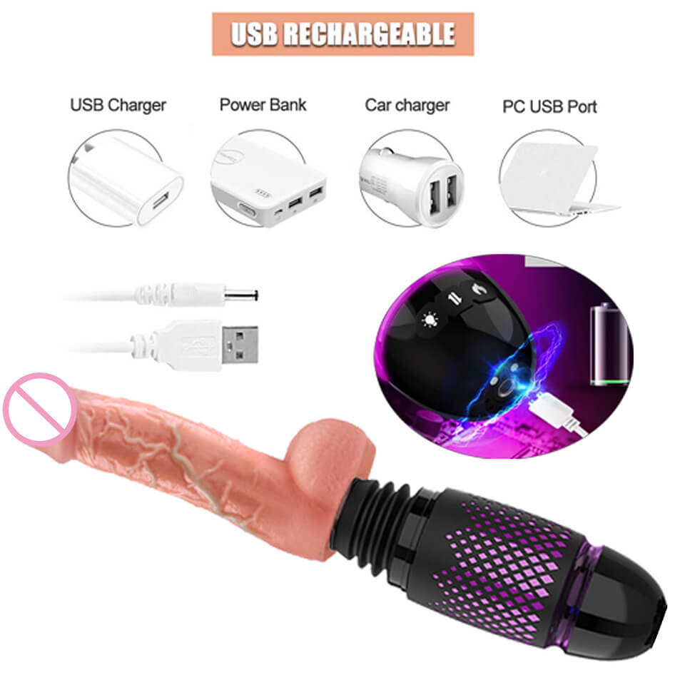 CC77 Emote Control Heating Artificial Penis Butt Plug Anal Sex Machine