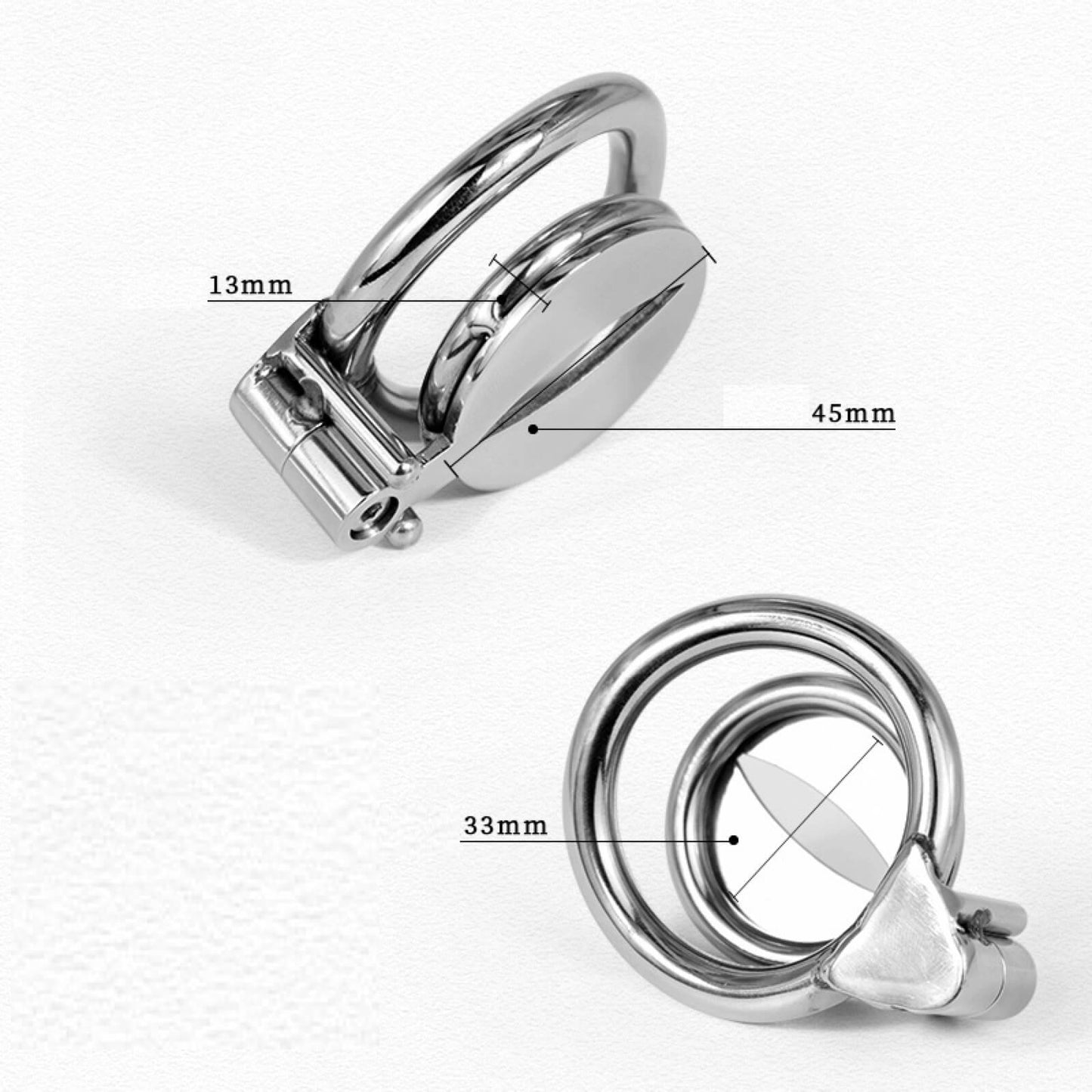 CC97 Circular Arc Clasp Flat Chastity Lock