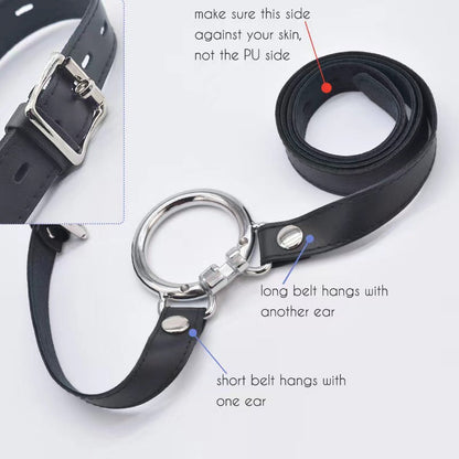 Leather Belt for Chastity Cage