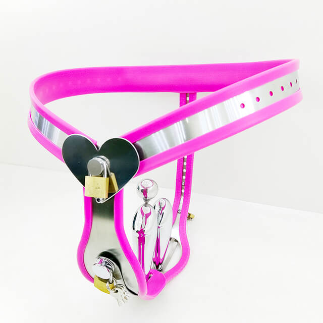 Chastity Belt With Anal Vagina Plug Removable