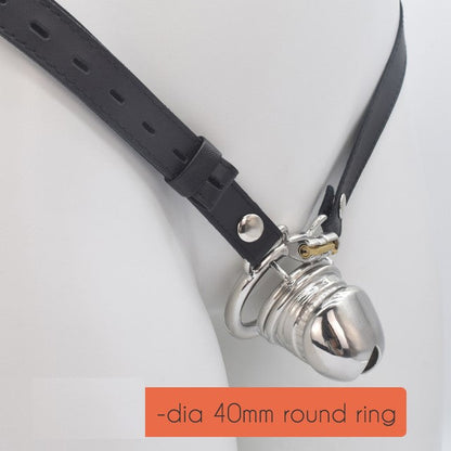 Chastity Cage 37mm with Male Bondage Belt CC82