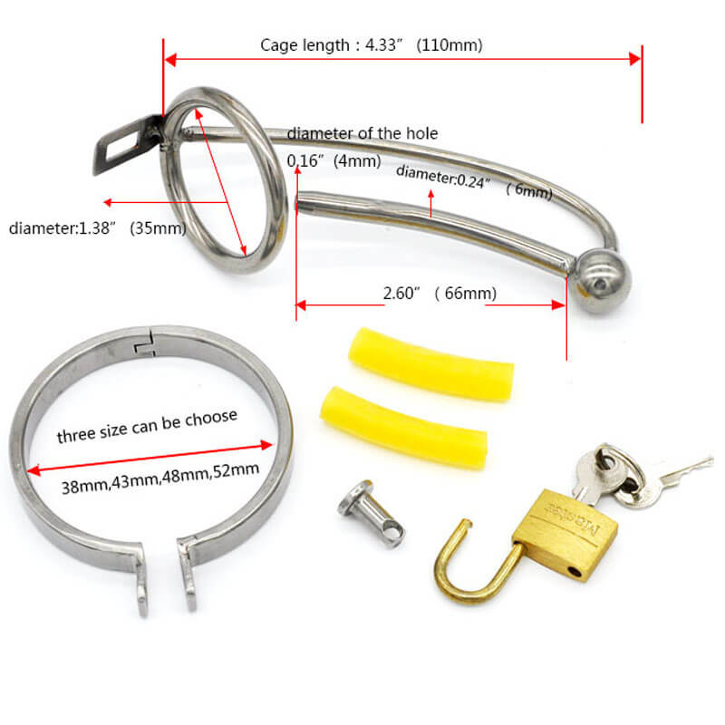 Chastity Lock Urethral Sound Dilators Penis Plug