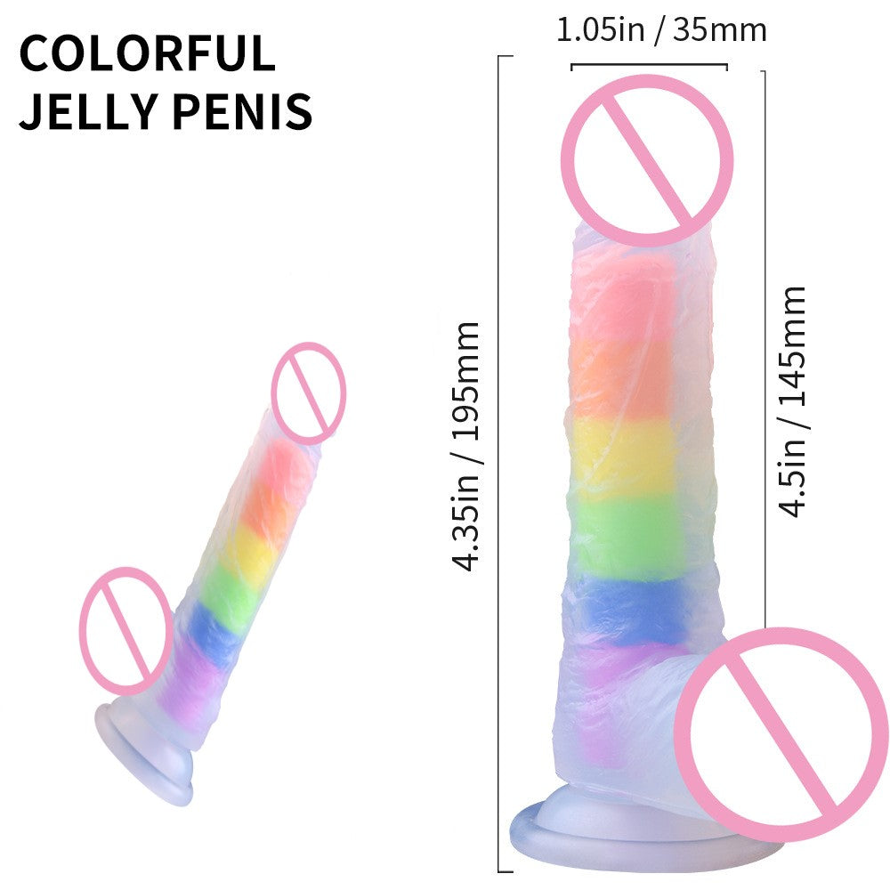 Colorful Silicone Dildo With Suction Cup