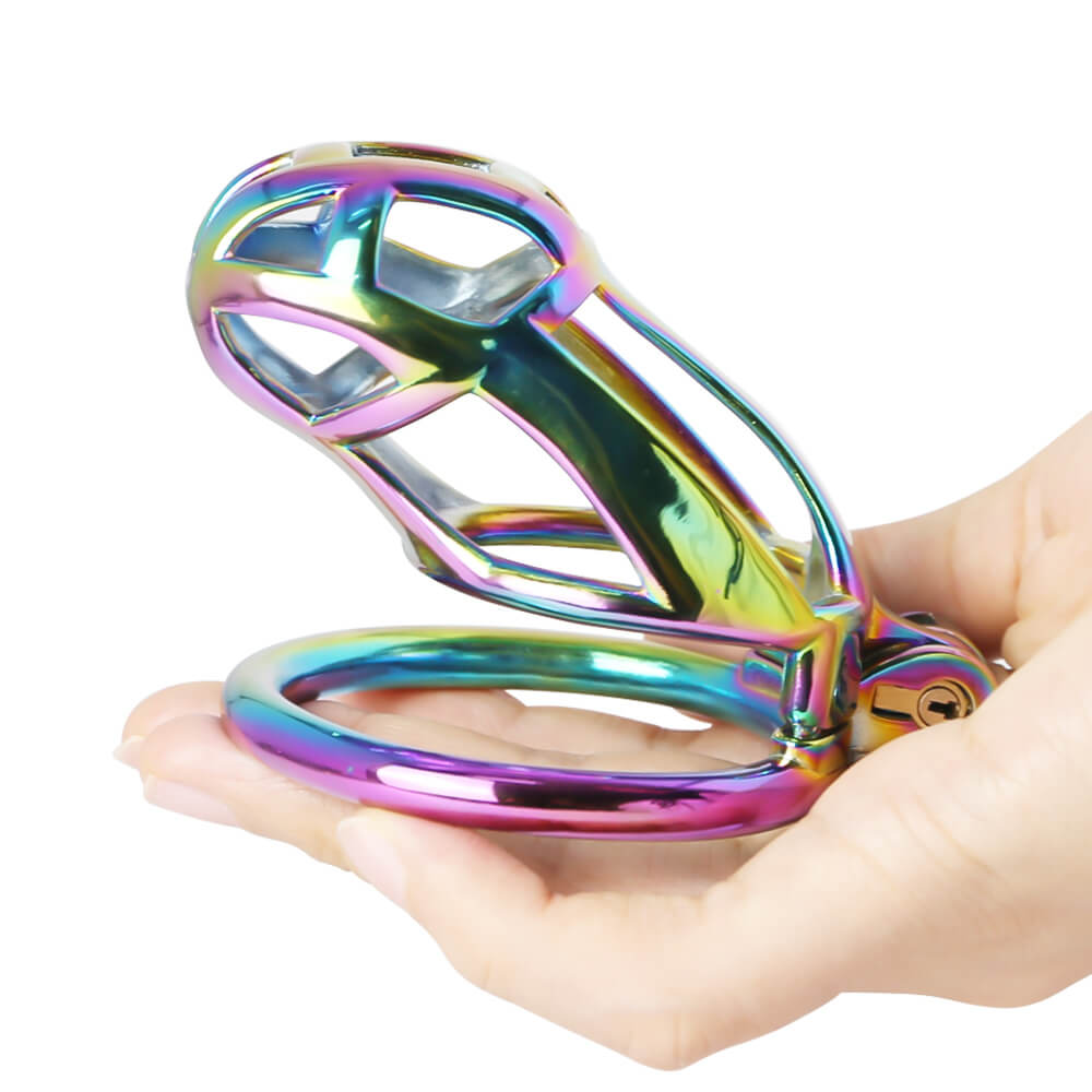 Stainless Steel MAMBA Colorful Chastity Cage