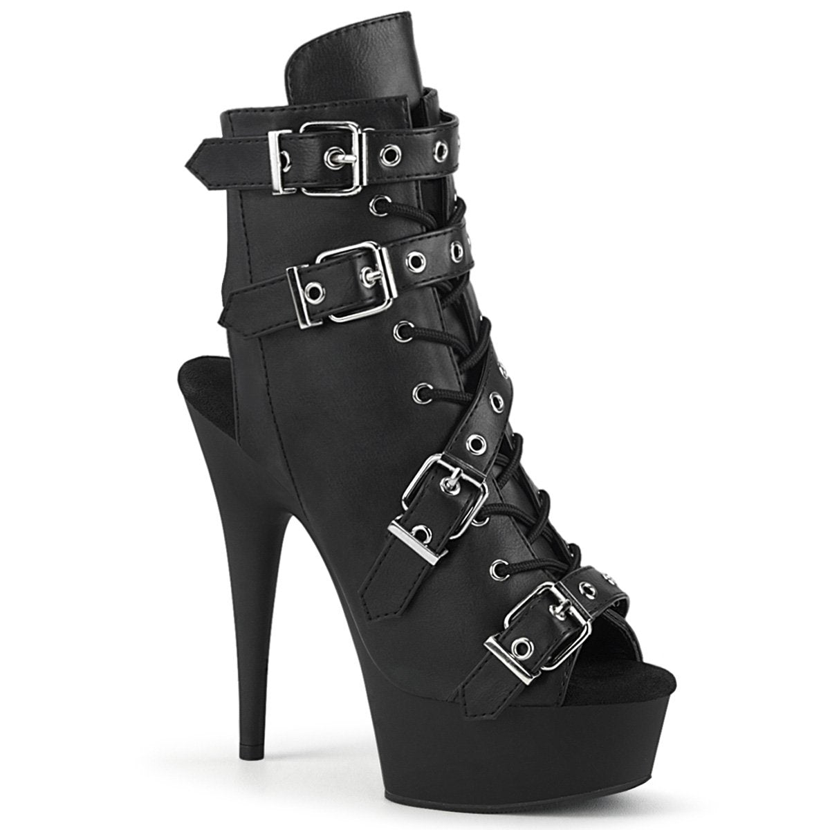 Seductive-1070 Exotic Boot | Black Faux Leather