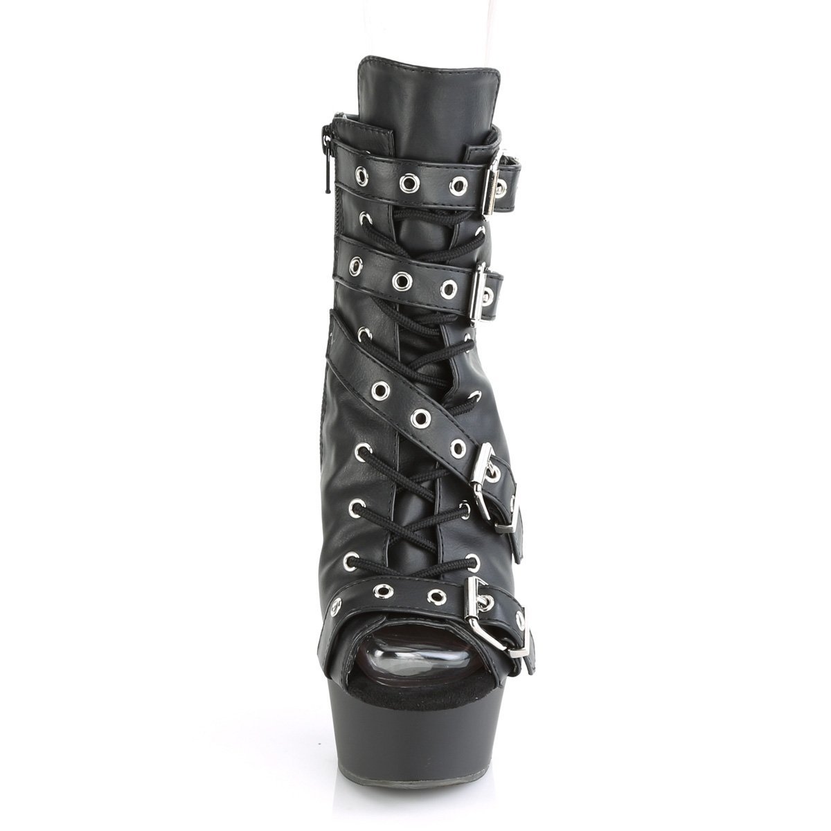 Seductive-1070 Exotic Boot | Black Faux Leather