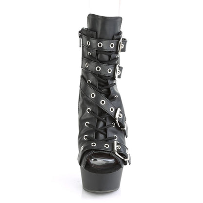 Seductive-1070 Exotic Boot | Black Faux Leather