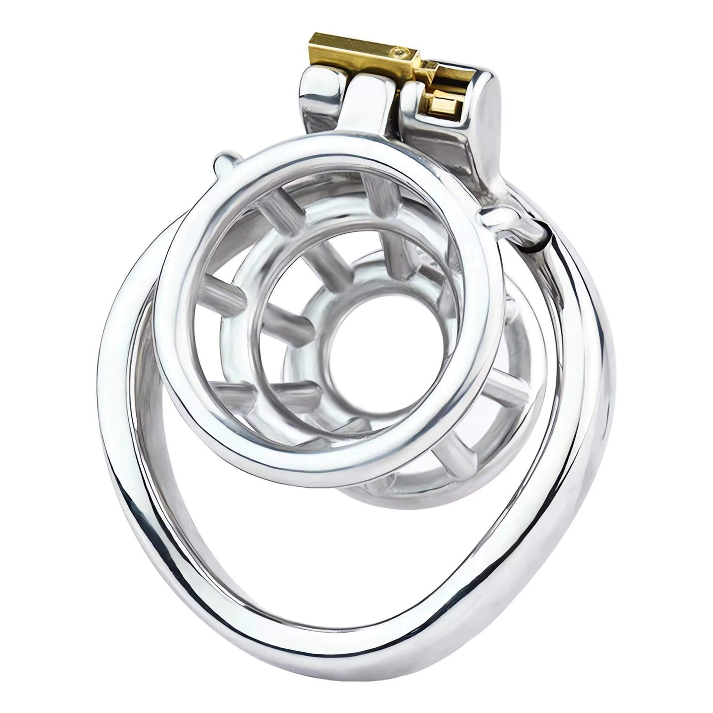 Design Metal Flower Basket Negative Chastity Cage