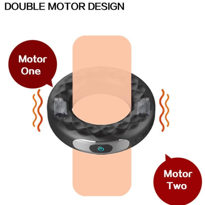 Electro Stim Function Waterproof Vibrating Cock Ring