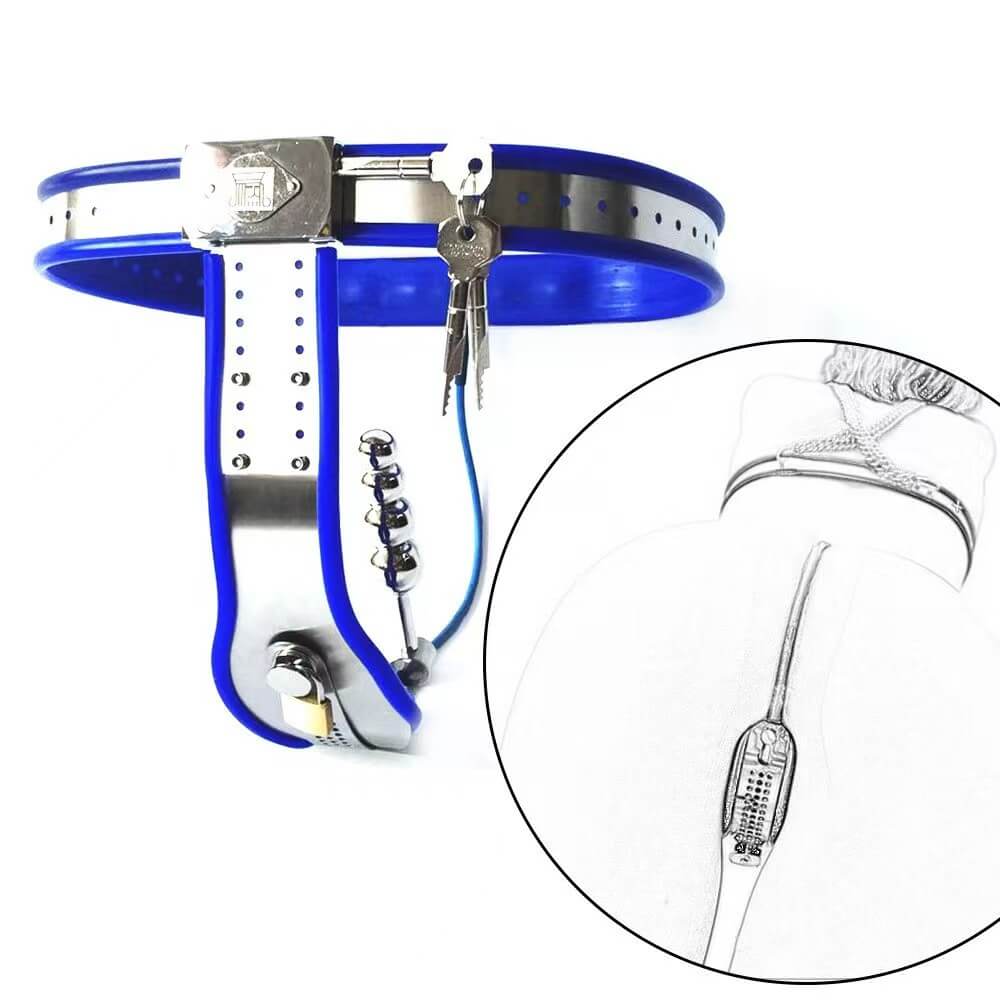 Female Adjustable Waist Stainless Steel Chastity Belt