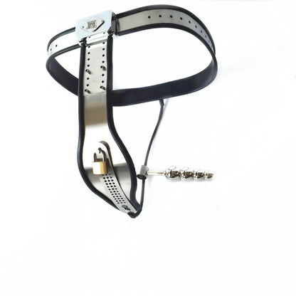 Female Adjustable Waist Stainless Steel Chastity Belt