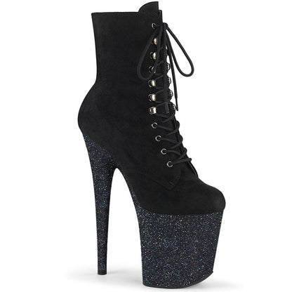 Seductive-A800 Exotic Boot | Black Faux Suede