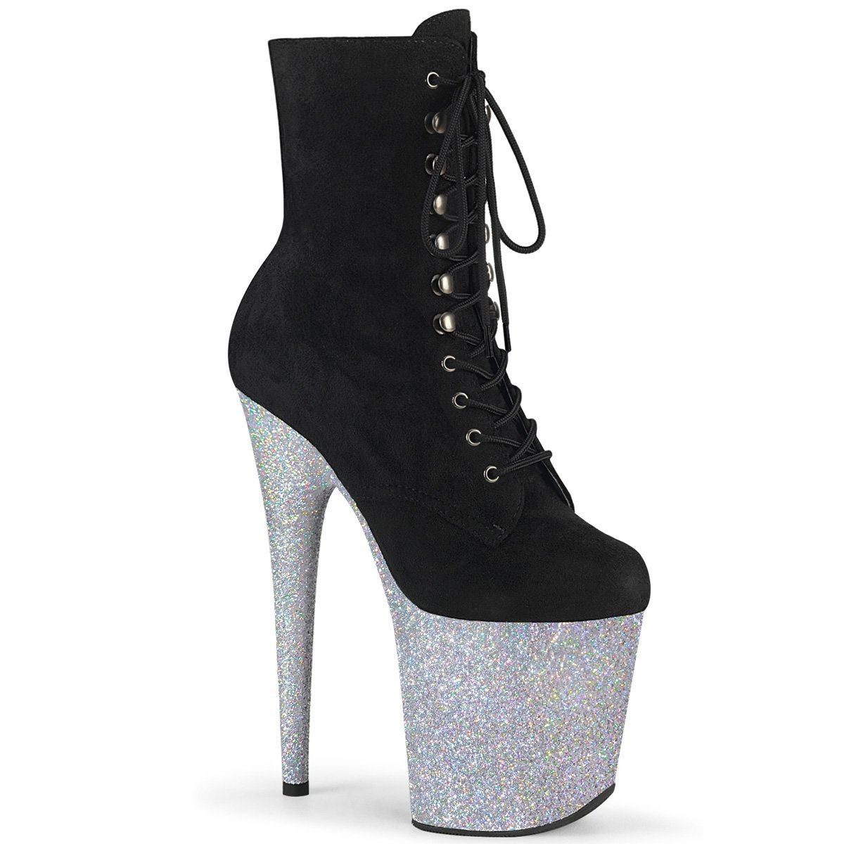 Seductive-A801 Exotic Boot | Black Faux Suede