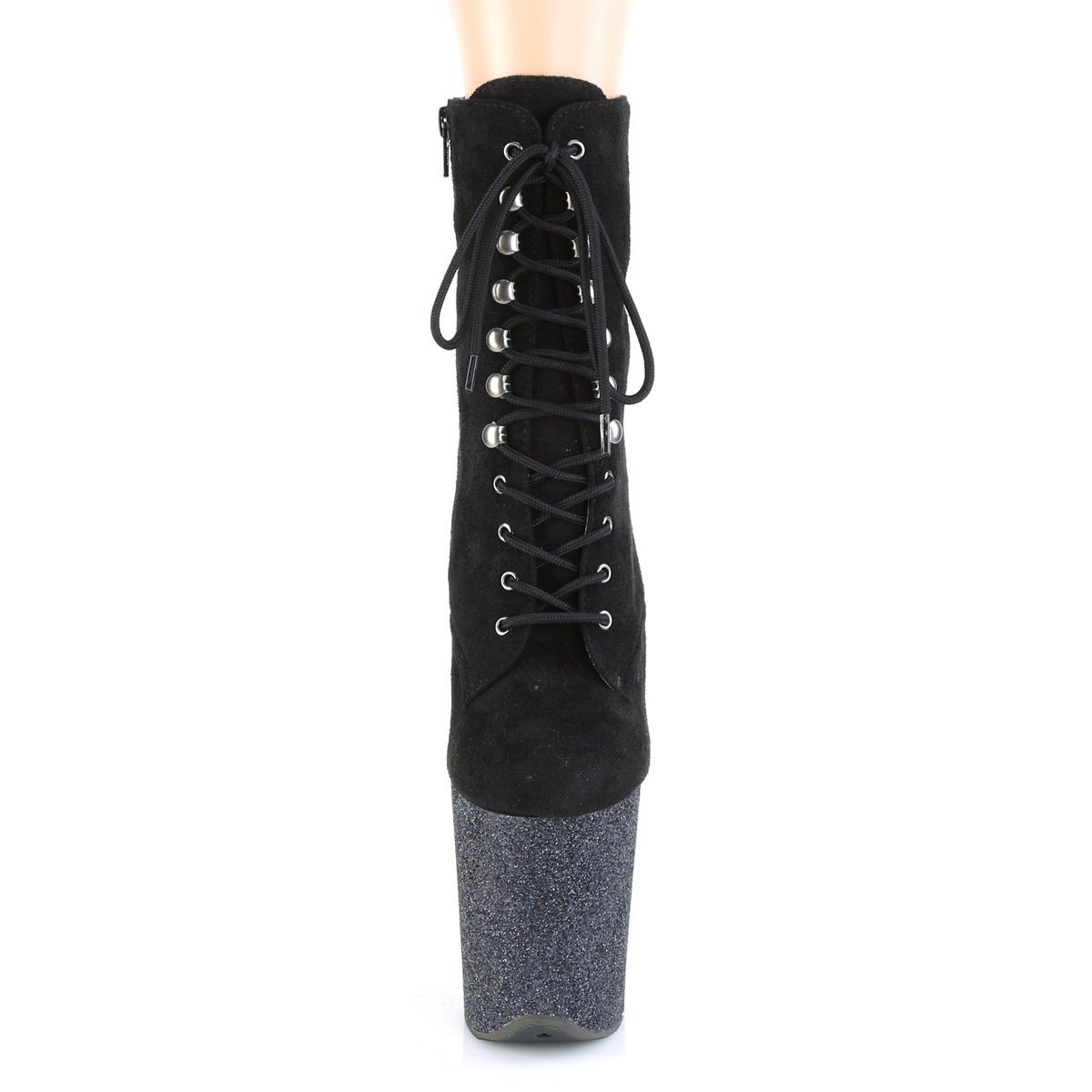 Seductive-A800 Exotic Boot | Black Faux Suede