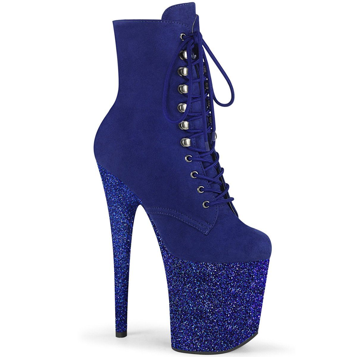 Seductive-A802 Exotic Boot | Blue Faux Suede