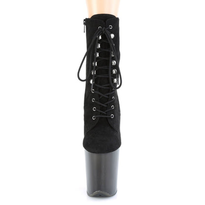 Seductive-A803 Exotic Boot | Black Faux Suede